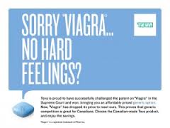 TEVA- GRA! (Pfizer gives Teva viagra!)